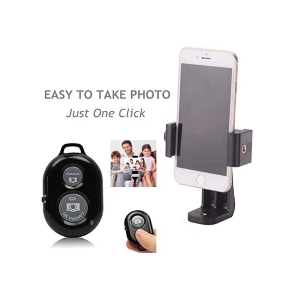Metal Phone Mount with Bluetooth Remote Selfie Pictures Photos - Picture 2 of 9